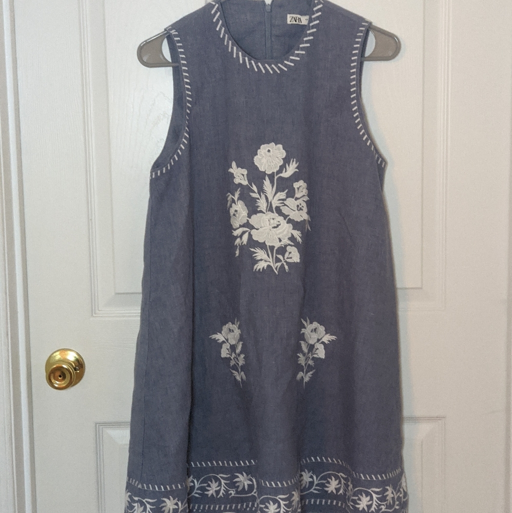 Blue Zara Shift Dress